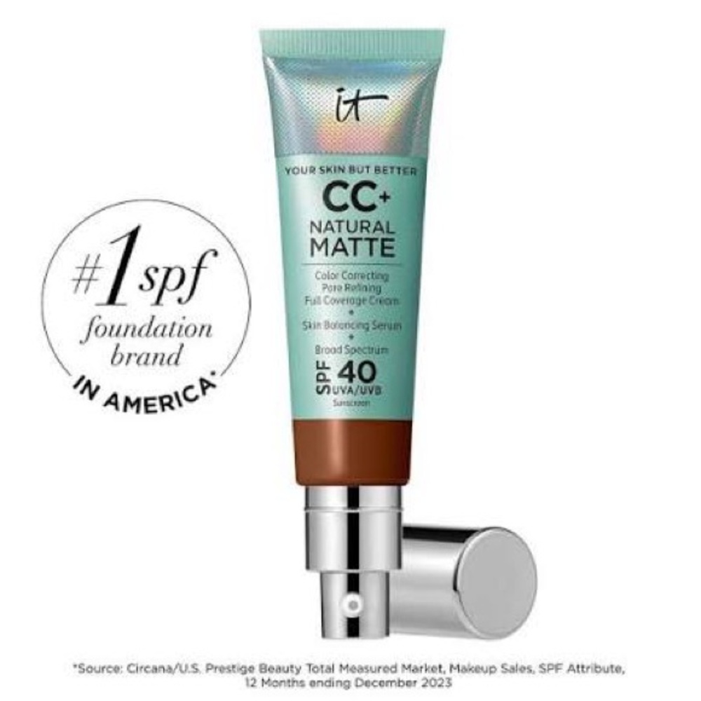 IT Cosmetics CC+ Oil-Free Matte Foundation SPF 40 | Deep | 1.08 oz | New in Box